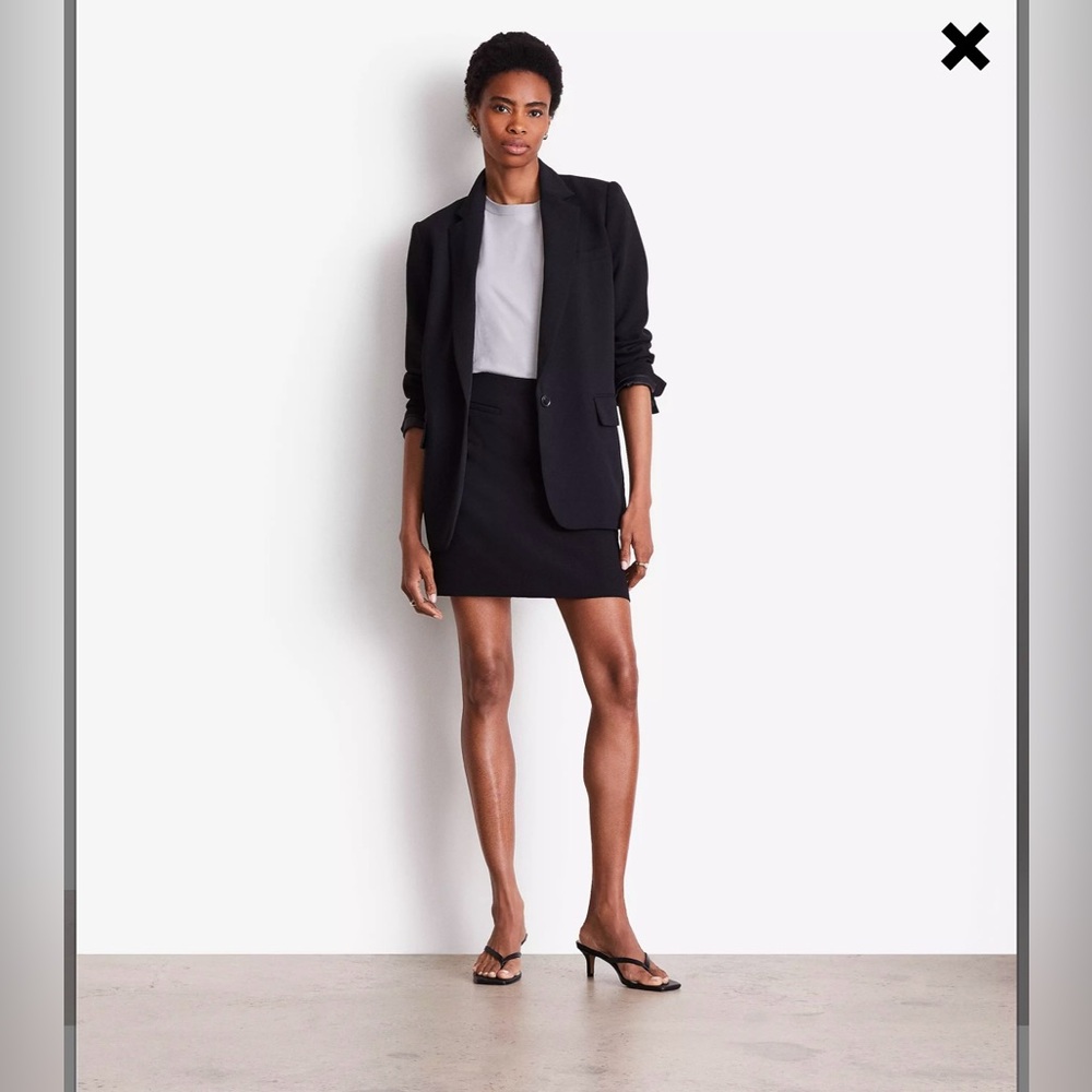 LOFT Oversized Blazer Black